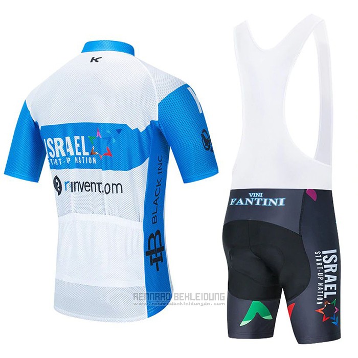 2020 Fahrradbekleidung Israel Cycling Academy Wei und Blau Trikot Kurzarm und Tragerhose